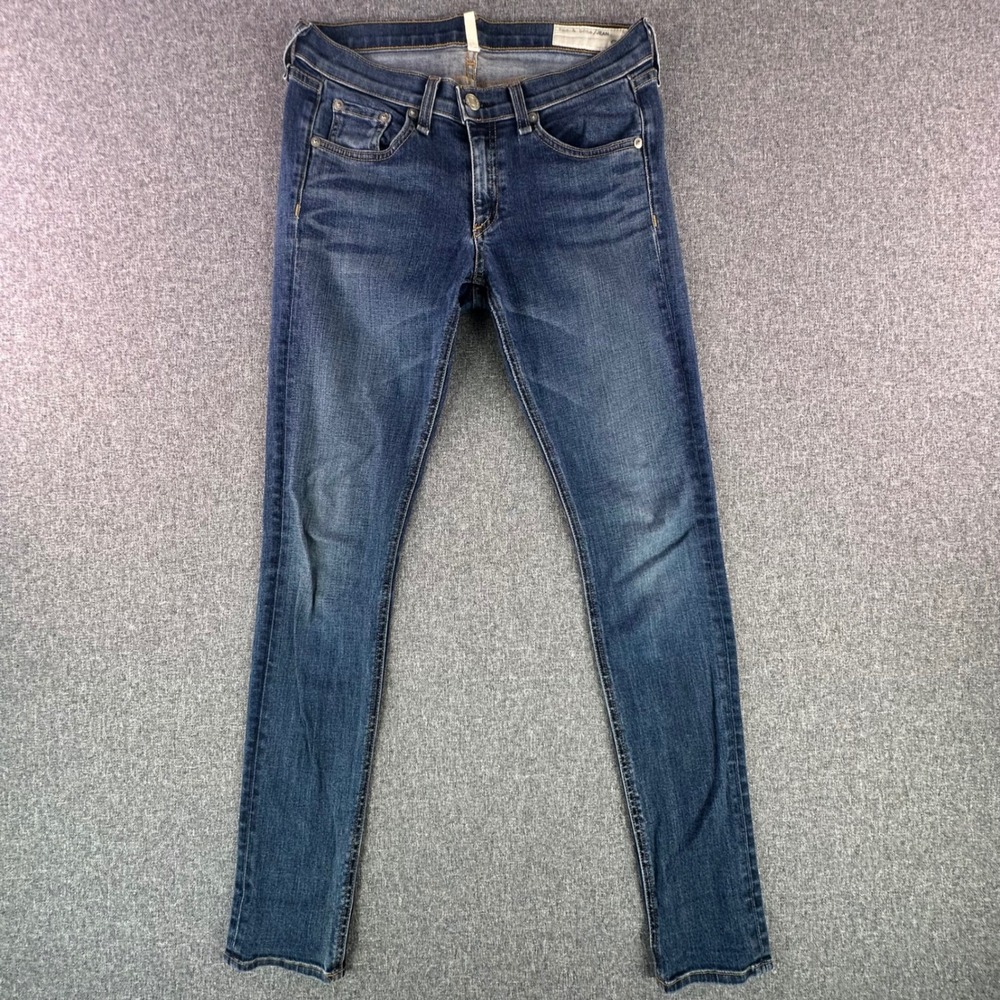Rag & Bone Jeans Women 28 Skinny Stratham Blue Stretch USA Made W1502K520